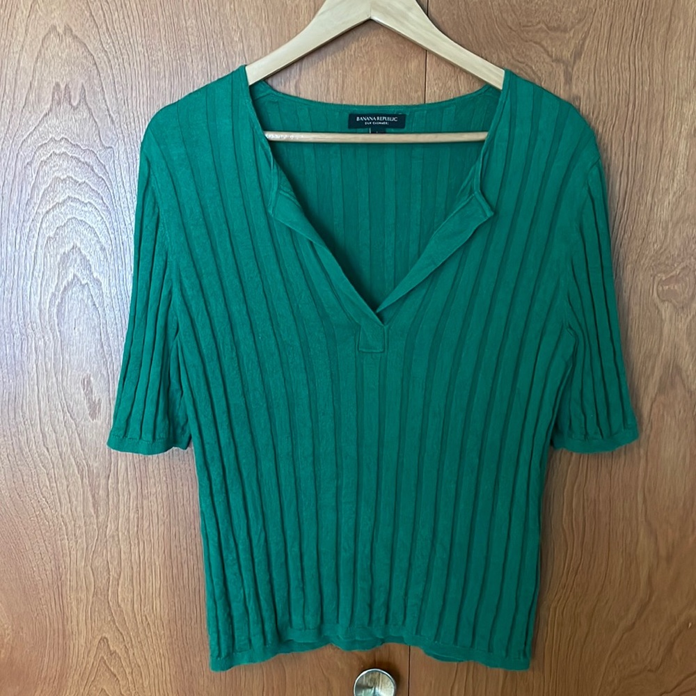 Banana Republic Silk Cashmere Elbow Length Sleeve Sweater